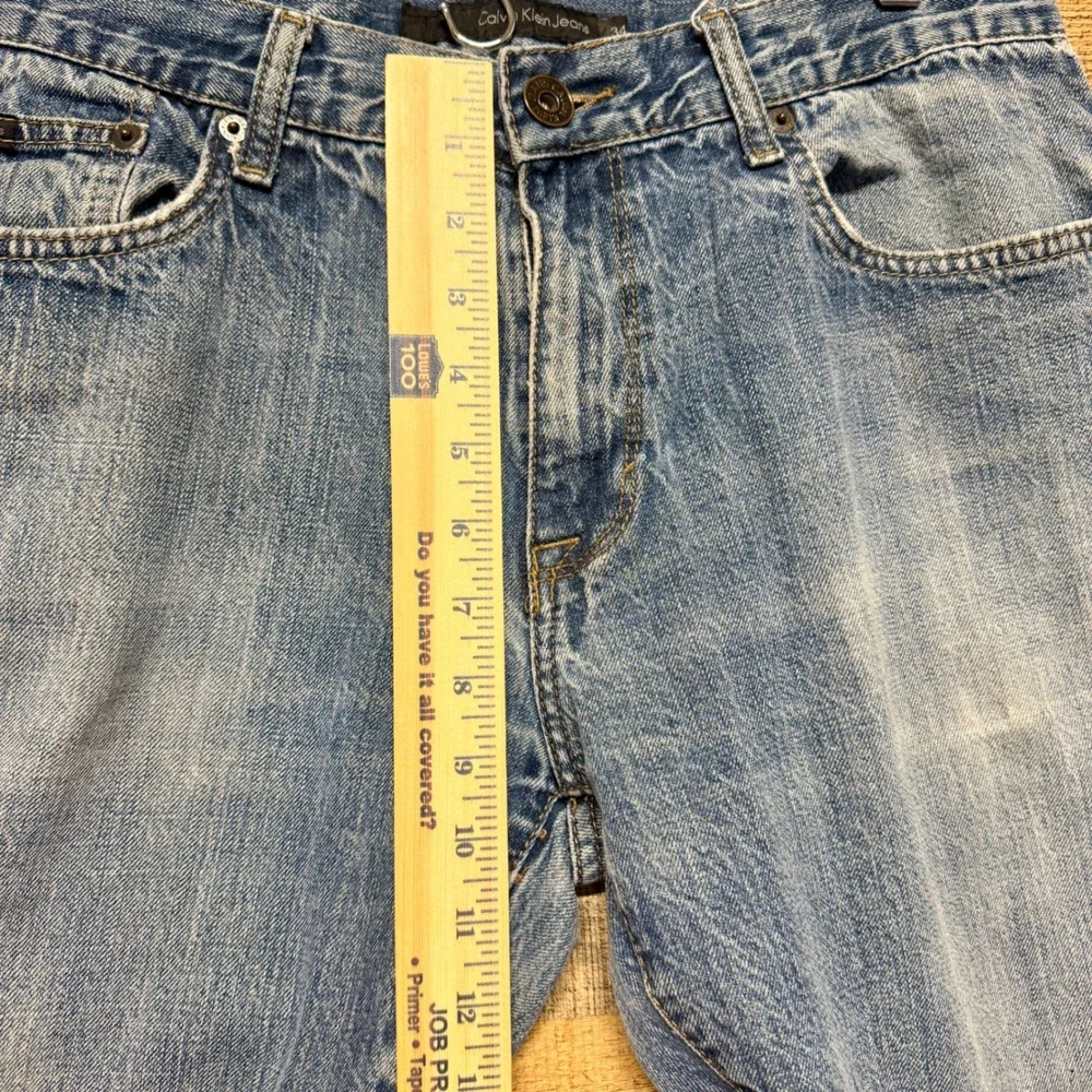 Calvin Klein Jeans Mens 34 Bootcut Light Wash Blue Denim 100% Cotton